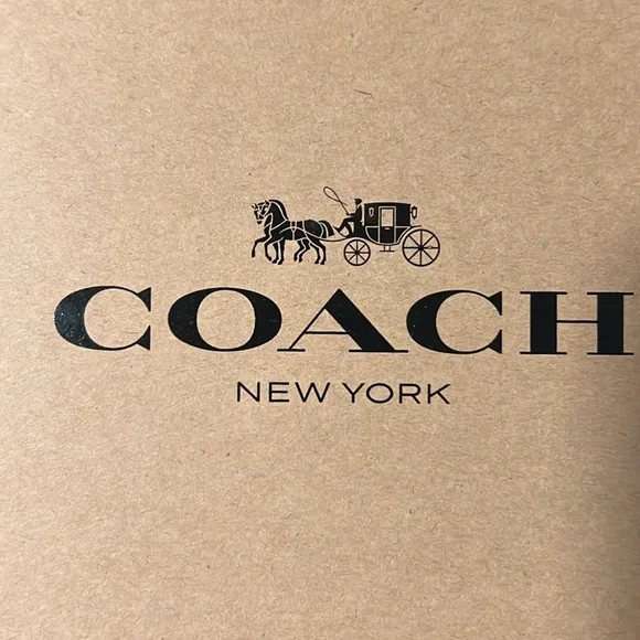 New COACH 3IN1 WLLT BOX SIG CL QB/KHAKI/MIAMI RED MULTI wallet gift box new box